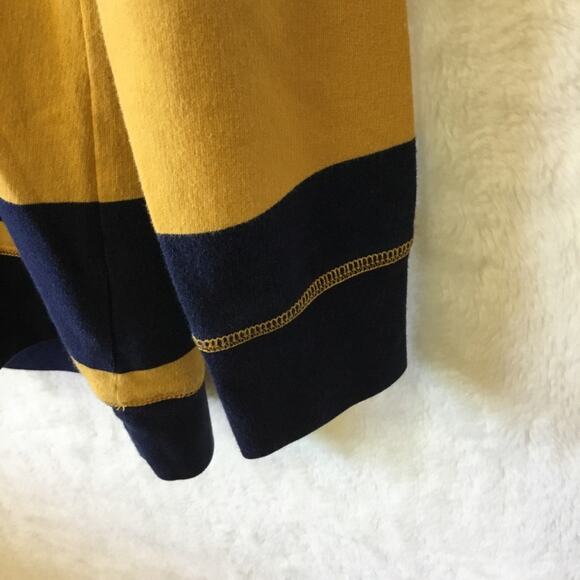 Ralph Lauren Girl Yellow Striped Long Hoodie Shirt - Picture 4 of 10